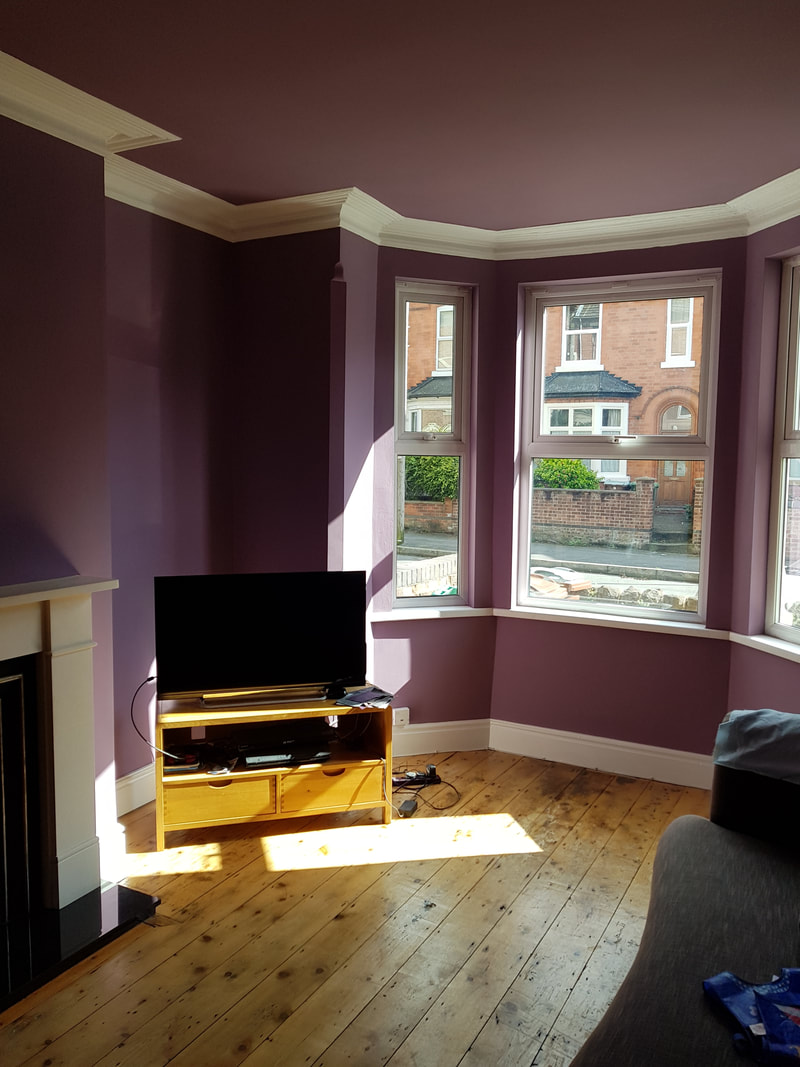 living area painting and decorating in Carrington Nottingham